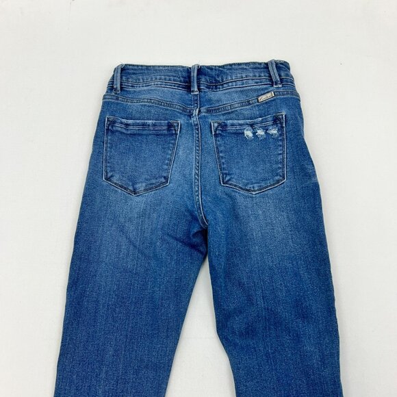 KanCan Womens Skinny Jeans Mid Rise Frayed Cuff Size 5/26 - Picture 5 of 8
